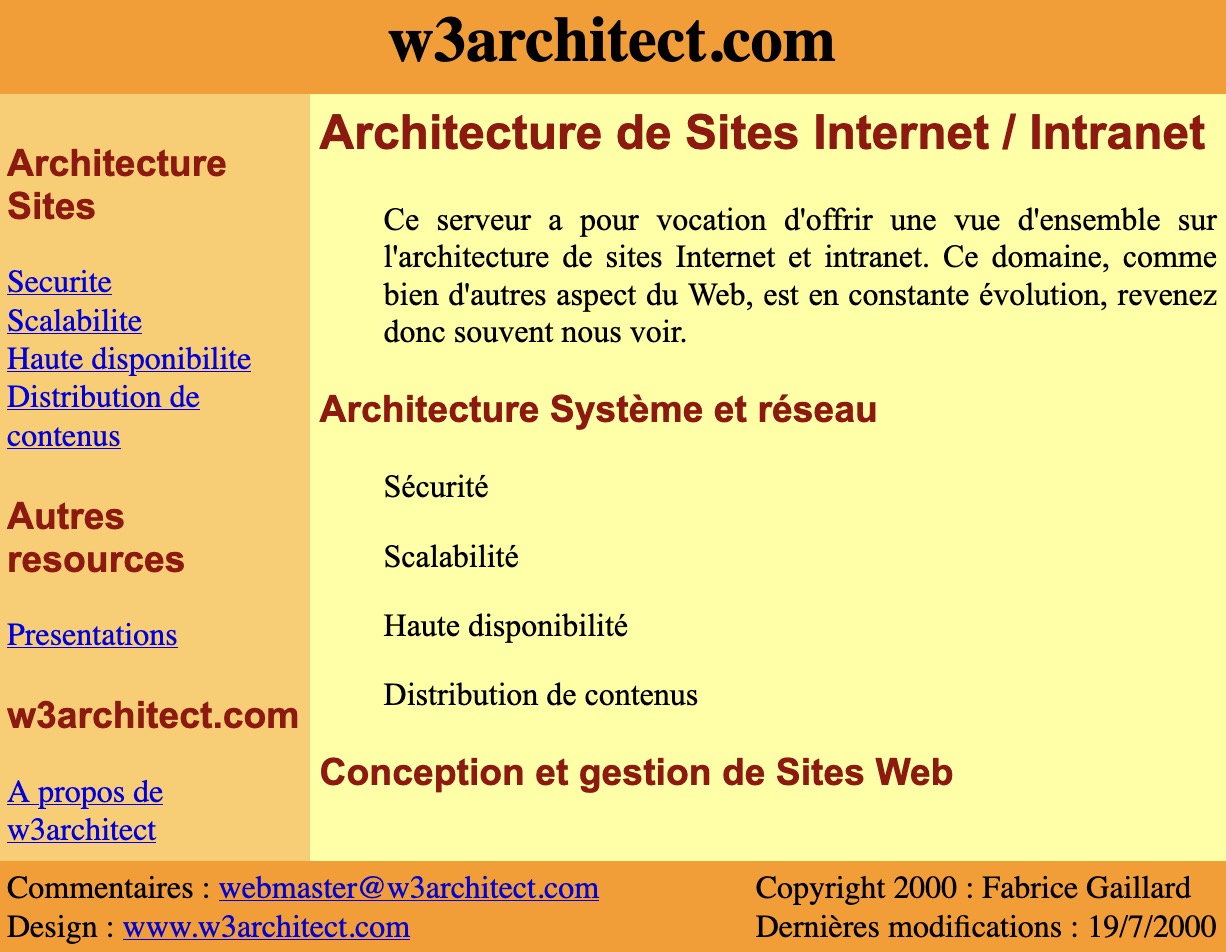 w3architect en 2001