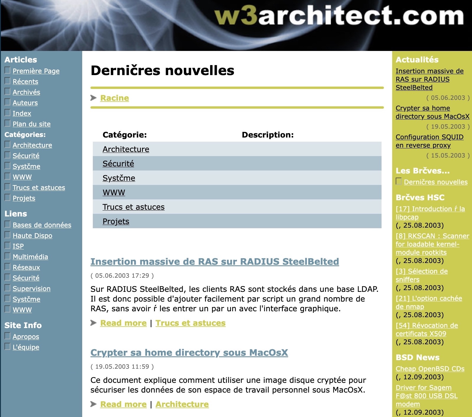 w3architect en 2003